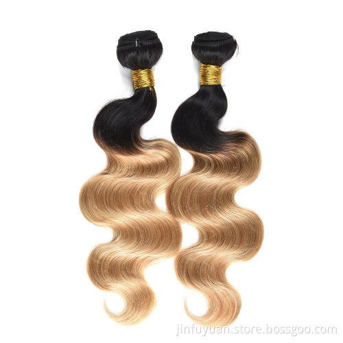 Raw ombre Hair,Virgin Human Hair Body wave Hair,1b/27 # Hair Weave
